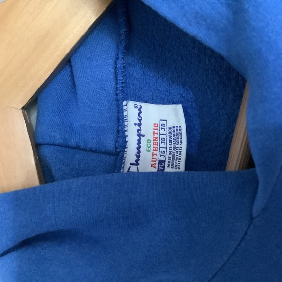 Retro Champion St Agnes Football Hoodie - Size S - Royal Blue - P2P 18” - Picture 8 of 8